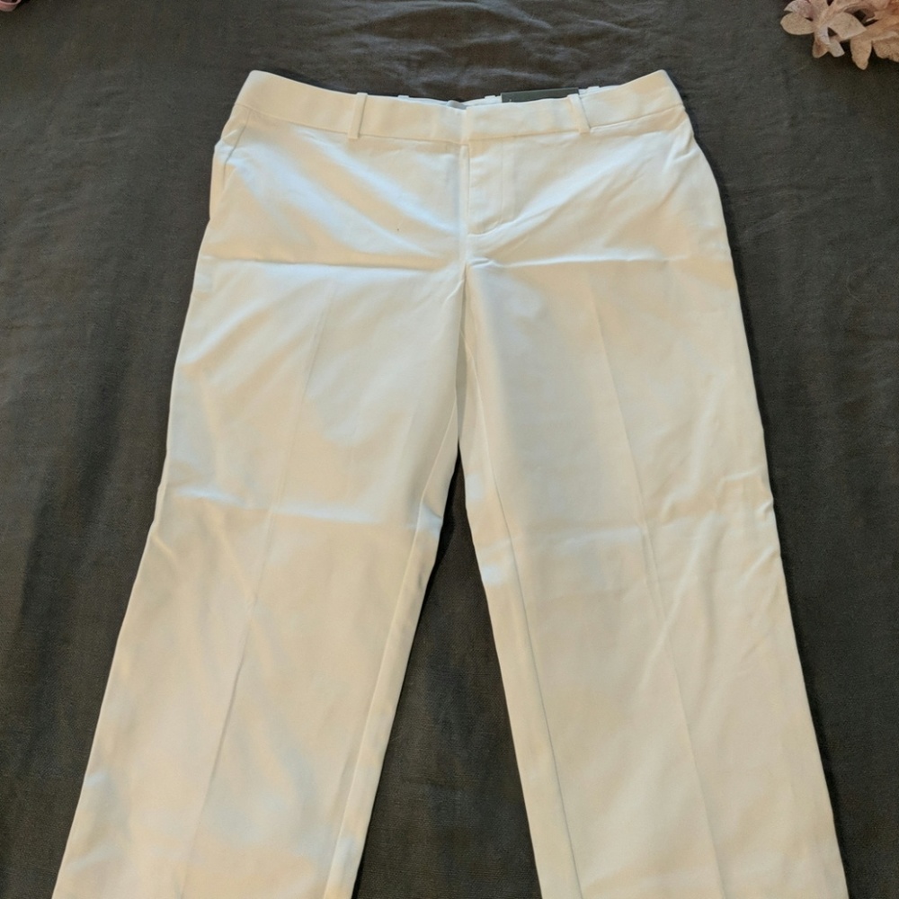 Bnwt White Gap Slim Cropped Pants